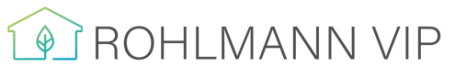Logo von Rohlmann VIP mit stilisiertem Haus und Blatt – steht für nachhaltige, moderne Haus- und Immobilienverwaltung in Münster.